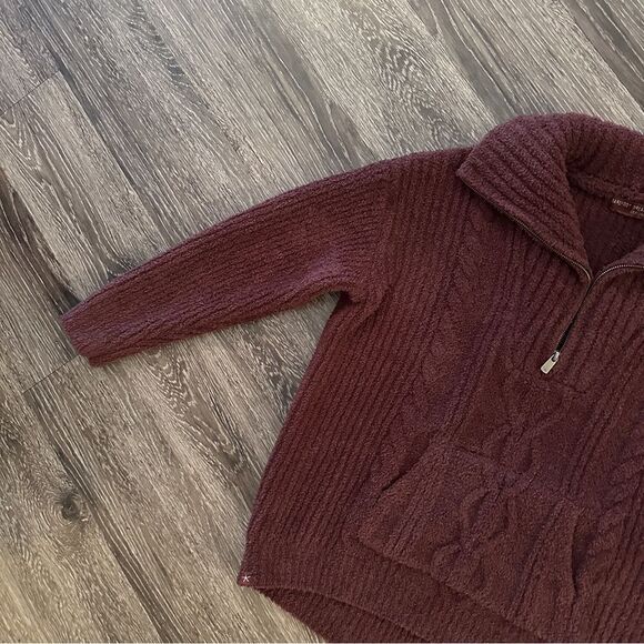 Barefoot Dreams CozyChic Cable Half-Zip Pullover - Picture 3 of 9
